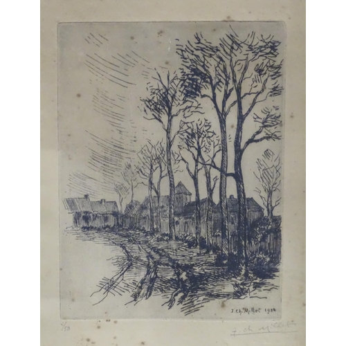 519 - Six assorted etchings to include Galloway Oaks by Joseph Kirkpatrick (1872-1936) signed in pencil un... 