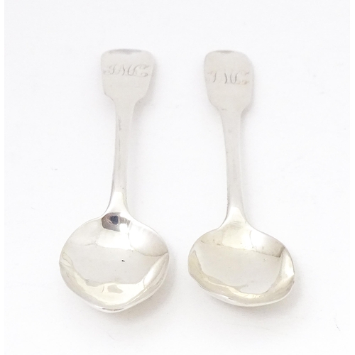 588 - Two Geo IV silver Fiddle pattern teaspoons, hallmarked Newcastle 1822, maker Thomas Watson. Approx. ... 