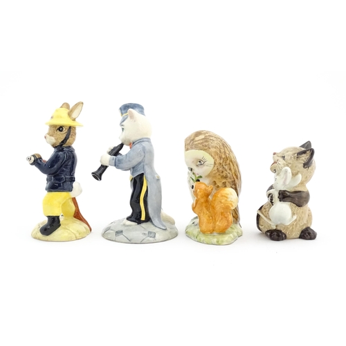 124 - Three Beswick models comprising Ratcatcher Bill CC54, Beatrix Potter's Old Mr Brown - signed under, ... 