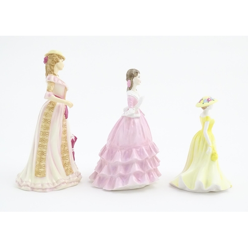 163 - Two Royal Doulton ladies comprising Pretty Ladies Spring, HN5321, and Spring Time, HN4586. Together ... 