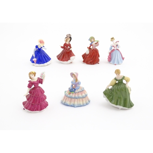 170 - Seven Royal Doulton miniature ladies comprising Mary, Patricia, Amy, Jennifer, Fair Lady, Day Dreams... 