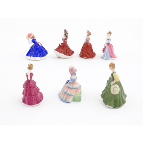 170 - Seven Royal Doulton miniature ladies comprising Mary, Patricia, Amy, Jennifer, Fair Lady, Day Dreams... 