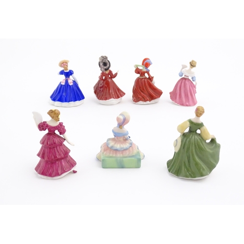 170 - Seven Royal Doulton miniature ladies comprising Mary, Patricia, Amy, Jennifer, Fair Lady, Day Dreams... 