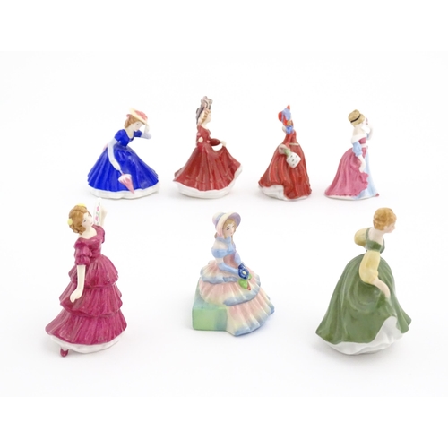 170 - Seven Royal Doulton miniature ladies comprising Mary, Patricia, Amy, Jennifer, Fair Lady, Day Dreams... 