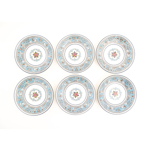 201 - A quantity of Wedgwood tea / dessert wares in the Florentine pattern to include plates, cups and sau... 