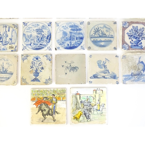 161 - A quantity of assorted blue and white Delft tiles to include figures, landscapes, buildings, castles... 