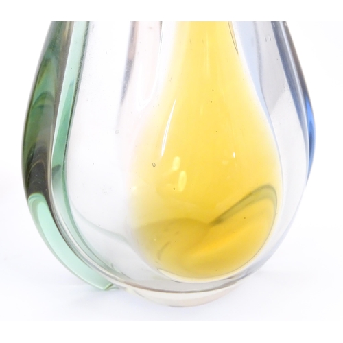 212 - Two items of studio glass comprising a Mdina glass vase signed under Mdina Glass 1977 and with desig... 