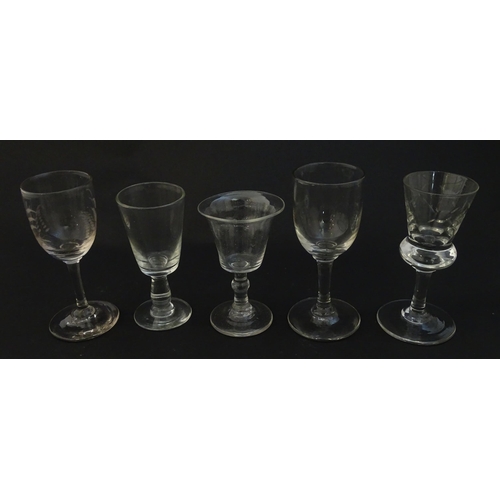 256 - A quantity of Georgian and later glassware to include various drinking glasses, toastmaster glass, p... 