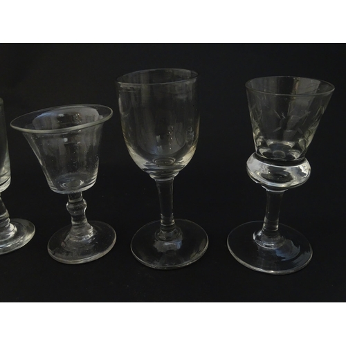 256 - A quantity of Georgian and later glassware to include various drinking glasses, toastmaster glass, p... 