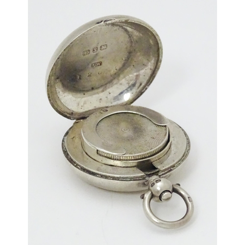 266 - A Victorian silver sovereign case, hallmarked Birmingham 1897 maker Alfred Wigley 2