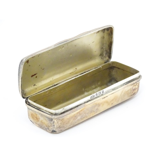 299 - A silver box of rectangular form hallmarked Birmingham 1906, maker Levi & Salaman. Approx 3 1/2