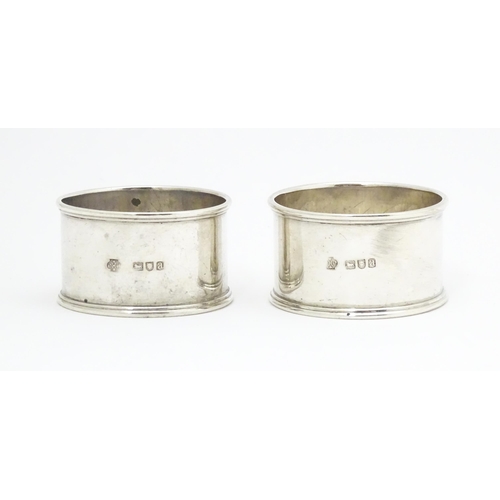 340 - A pair of Victorian silver napkin rings, hallmarked London 1896 maker William Hutton & Sons Ltd. (2)