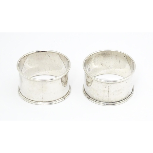 340 - A pair of Victorian silver napkin rings, hallmarked London 1896 maker William Hutton & Sons Ltd. (2)