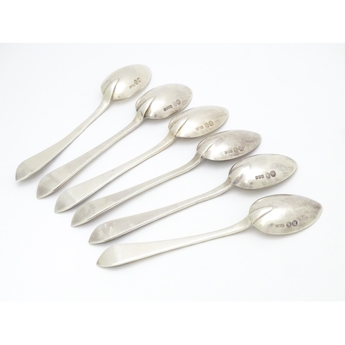 364 - Six Scottish Celtic point teaspoons with Celtic decoration and unusually decorated with image to han... 