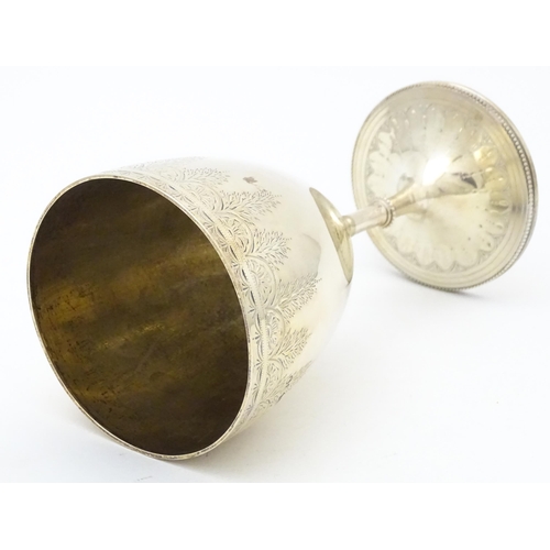 426 - Rowing Interest - Oarsman Walter Bradford Woodgate : A Victorian silver goblet formed trophy cup wit... 