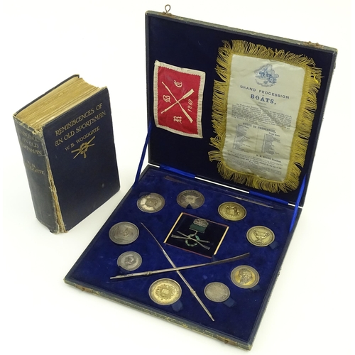 422 - Rowing Interest - Oarsman Walter Bradford Woodgate : A cased collection of some of the rowing medals... 