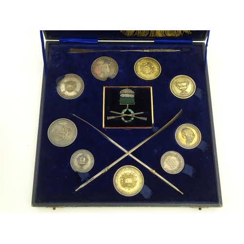 422 - Rowing Interest - Oarsman Walter Bradford Woodgate : A cased collection of some of the rowing medals... 