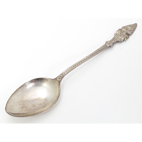 608 - A set of Six silver teaspoons with floral detail to handles hallmarked Birmingham 1923 maker Robert ... 