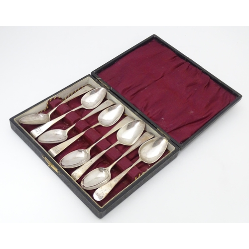 610 - Eight silver teaspoons, comprising 3 hallmarked Exeter 1818 maker George Turner, 2 hallmarked London... 