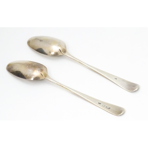 610 - Eight silver teaspoons, comprising 3 hallmarked Exeter 1818 maker George Turner, 2 hallmarked London... 