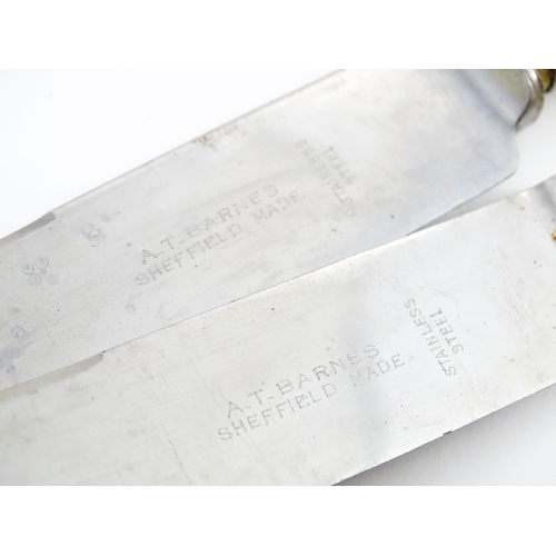 617 - Assorted 19thC silver handled knives to include William IV examples hallmarked London 1842, Victoria... 