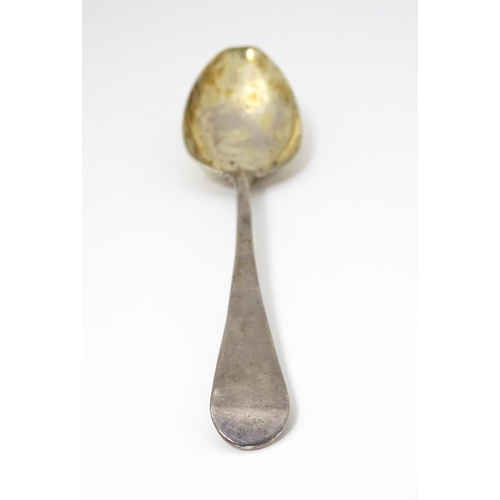 505 - Three silver items comprising a Geo III Old English pattern tablespoon, hallmarked London 1802, make... 