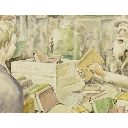 1864 - Ronald William ( Josh ) Kirby (1928-2001), British commercial artist, Watercolour, The Street Book S... 