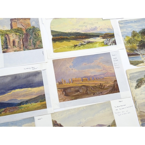 1878 - A quantity of 19th century watercolours, to include various scenes depicting Scotland,
Italy and Spa... 