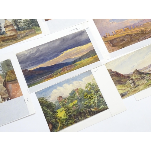 1878 - A quantity of 19th century watercolours, to include various scenes depicting Scotland,
Italy and Spa... 