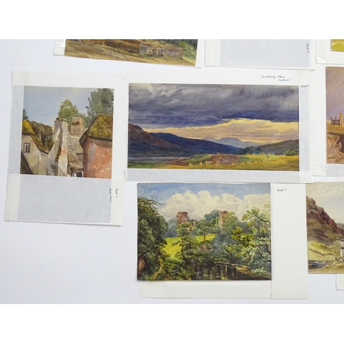 1878 - A quantity of 19th century watercolours, to include various scenes depicting Scotland,
Italy and Spa... 