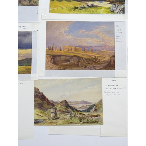 1878 - A quantity of 19th century watercolours, to include various scenes depicting Scotland,
Italy and Spa... 