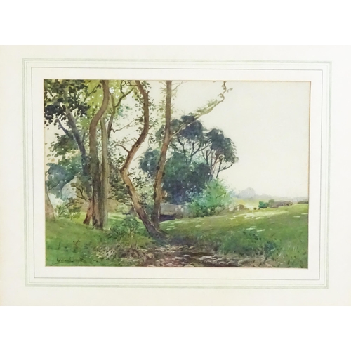 1829 - William Hoggatt (1880-1961), Watercolours, Two landscape scenes, one depicting an Isle of Man landsc... 