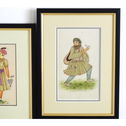 1831 - Indo-Persian School, Gouaches, Four portraits, to include a portrait of a gentleman wearing a turban... 