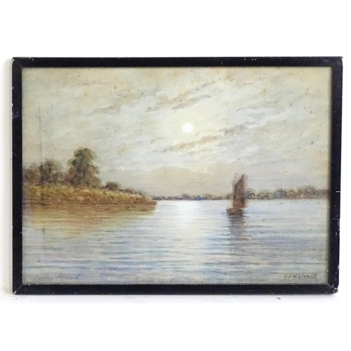 1835 - H. L. M. Livock, Early 20th century, Watercolour, Oulton Broad. Signed lower right and titled lower ... 