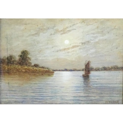 1835 - H. L. M. Livock, Early 20th century, Watercolour, Oulton Broad. Signed lower right and titled lower ... 