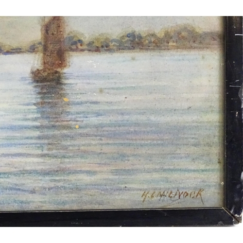 1835 - H. L. M. Livock, Early 20th century, Watercolour, Oulton Broad. Signed lower right and titled lower ... 