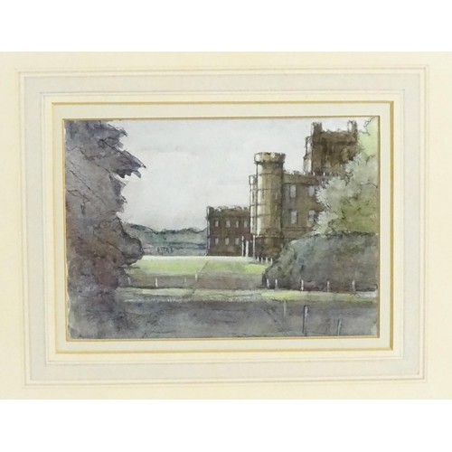 1842 - William Walker Telfer (1907-1993), Scottish School, Watercolour, Taymouth Castle, Kenmore, Scotland.... 