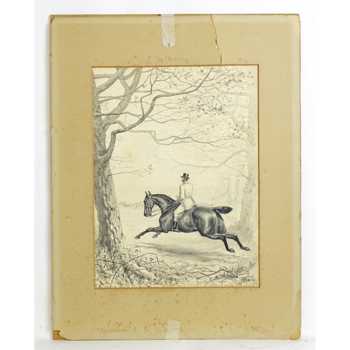 1848 - Basil Nightingale, (1864-1940), Watercolour, A huntsman on horseback with hounds beyond. Signed and ... 