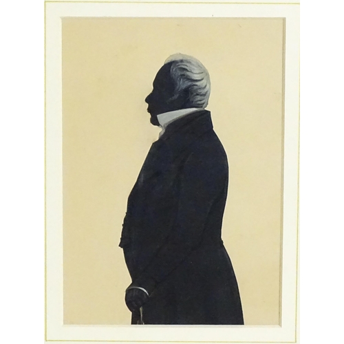 1850 - Attributed to Augustin Edouart, 19th century, Watercolour, A silhouette portrait of Reverend Robert ... 