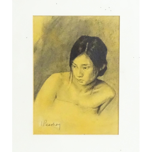 1898 - Isobel Peachey, 21st century, Charcoal on paper, Jocelyn, A portrait of a young lady. Signed lower l... 