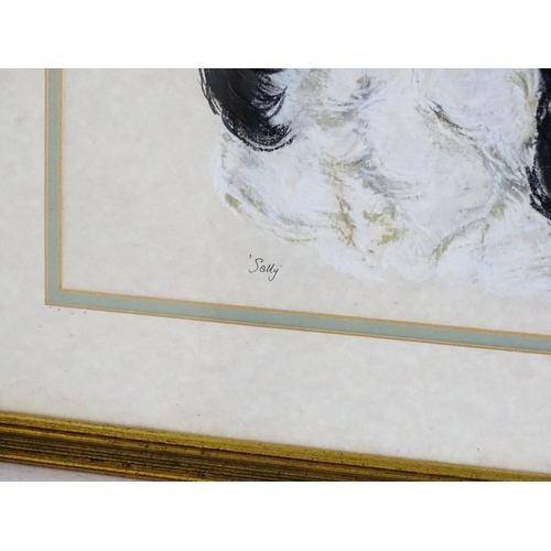 1900 - Teresa M. Goodburn, 20th century, Pastel, A portrait of a Springer Spaniel dog, titled Sally. Signed... 