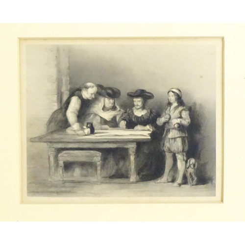 1926 - After Sir David Wilkie (1785-1841), 19th century, Lithograph, Columbus at the Convent of La Rabida. ... 