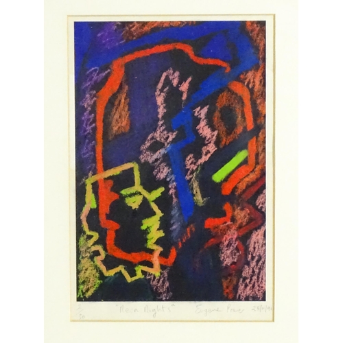 1927 - Eugene Power, 20th century, Limited edition prints, Neon Nights, and Moon Street. Signed, dated and ... 