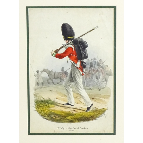 1928 - After Edward Hull (1810-1877), 19th century, Lithograph, The 87th Royal Irish Fusiliers, A Private. ... 