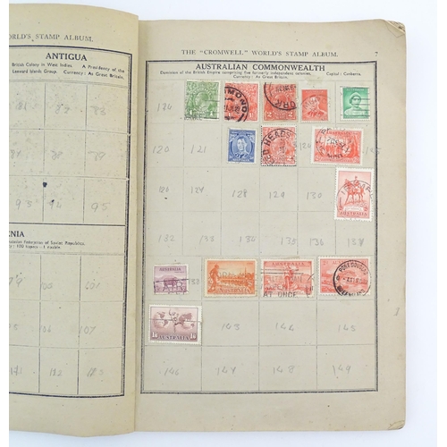 2000 - A 'Cromwell World's Stamp Album', containing a quantity of British and worldwide postage stamps, tog... 