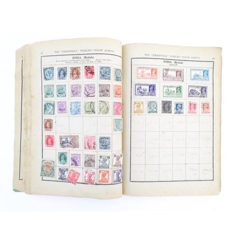 2000 - A 'Cromwell World's Stamp Album', containing a quantity of British and worldwide postage stamps, tog... 