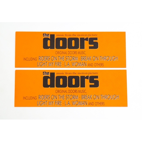 2001 - Two late 20thC shop advertising boards for 'Music from the Motion Picture - The Doors', each measuri... 