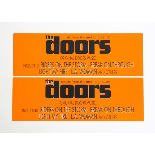 2001 - Two late 20thC shop advertising boards for 'Music from the Motion Picture - The Doors', each measuri... 