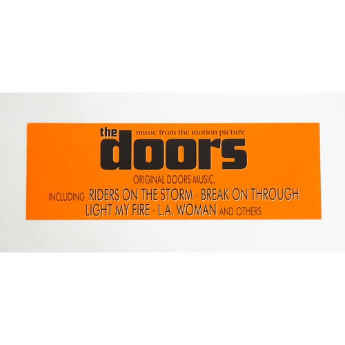 2001 - Two late 20thC shop advertising boards for 'Music from the Motion Picture - The Doors', each measuri... 