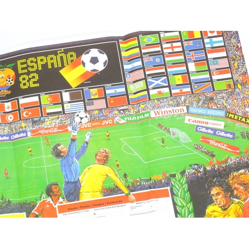 2011 - A quantity of 1982 Fifa World Cup football posters, with spaces to plot match scores. Each approx 32... 